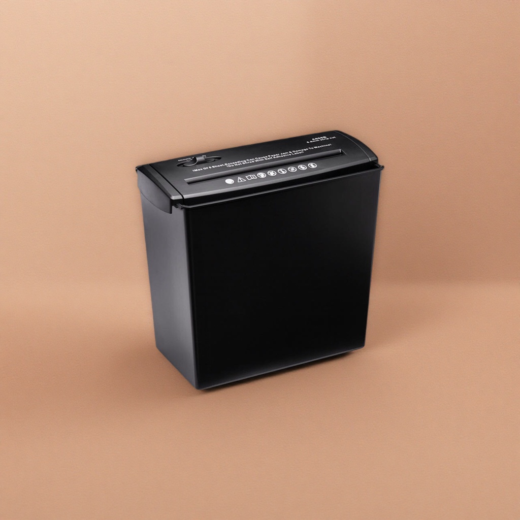 Black shredder, small, quiet and automatic paper feeding for home and office use, 20L Specification image