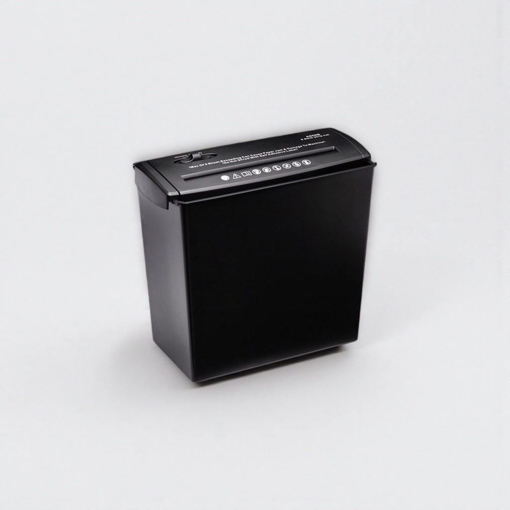 Black shredder, small, quiet and automatic paper feeding for home and office use, 20L