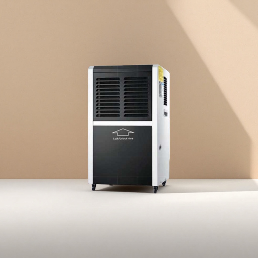 Black commercial dehumidifier, 30 liters per day, silent, energy-saving, intelligent and constant humidity, suitable for both home and office use Specification image