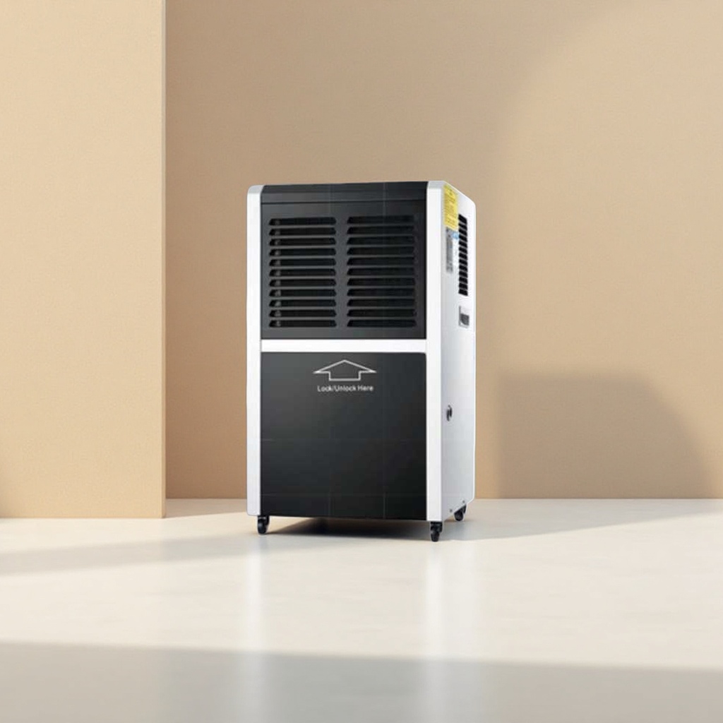Black commercial dehumidifier, 30 liters per day, silent, energy-saving, intelligent and constant humidity, suitable for both home and office use details Picture