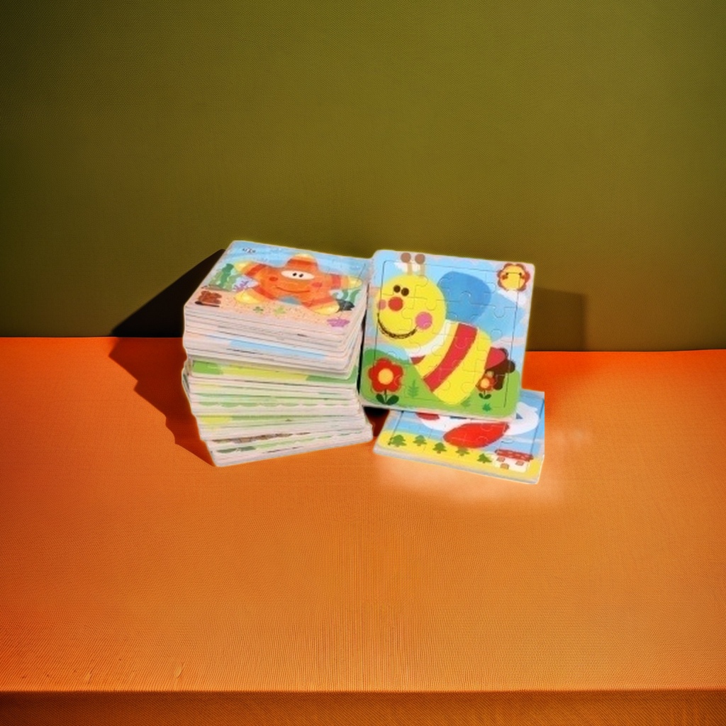 Colorful children's jigsaw puzzle toys with wooden safety rounded corners for early education and enlightenment, suitable for children aged 3-6 Specification image