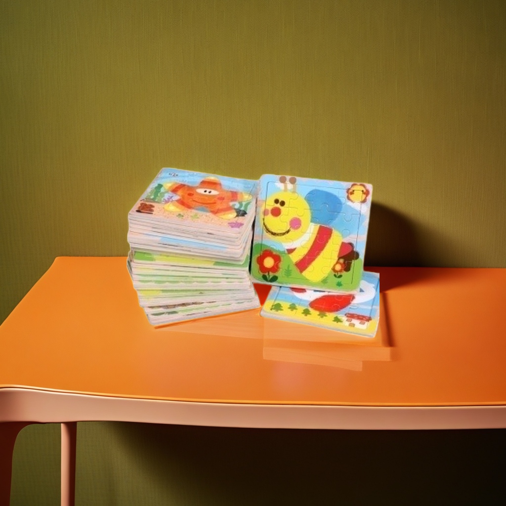 Colorful children's jigsaw puzzle toys with wooden safety rounded corners for early education and enlightenment, suitable for children aged 3-6 Application Scenario