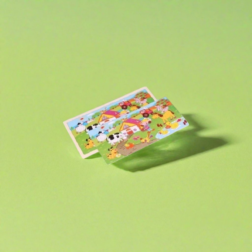 彩色农场主题拼图板 木质环保儿童早教玩具 圆角安全 Specification image