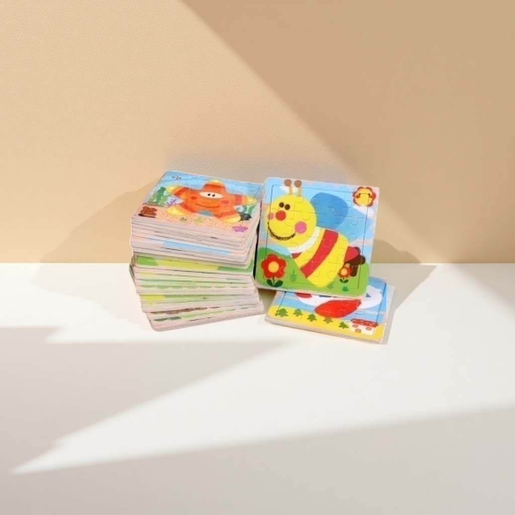 Colorful children's jigsaw puzzle toys, printed with eco-friendly ink, smooth edges and corners, for indoor parent-child interaction details Picture