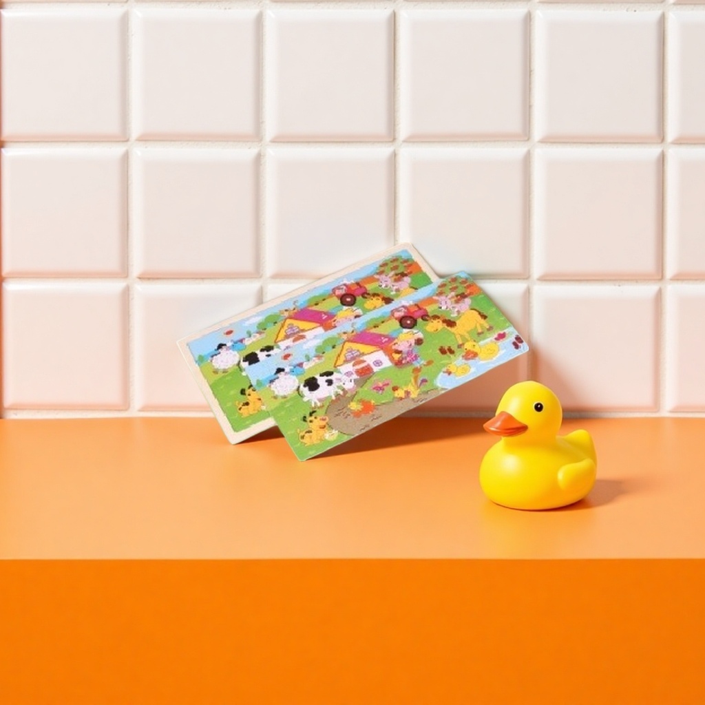Farm animal-themed color jigsaw puzzle board children's educational enlightenment toy Specification image
