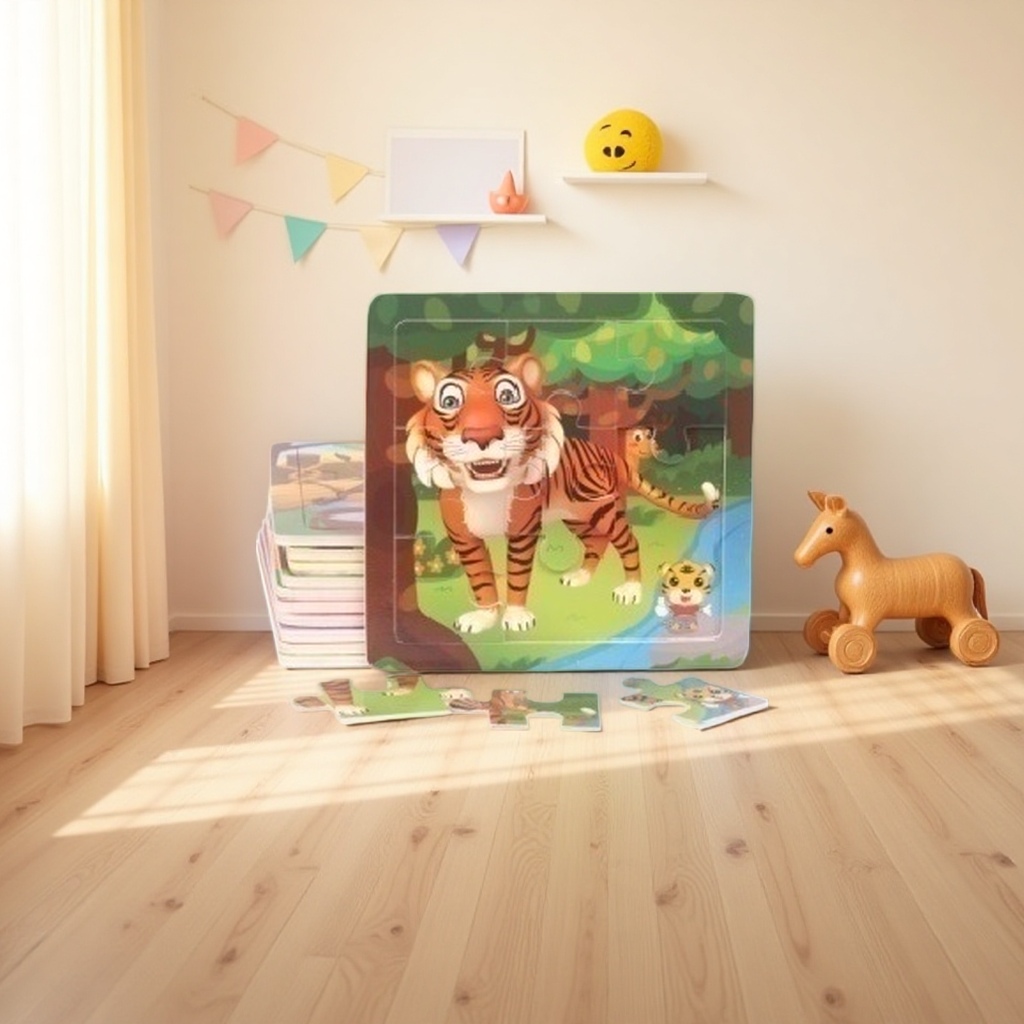 彩色老虎拼图产品图