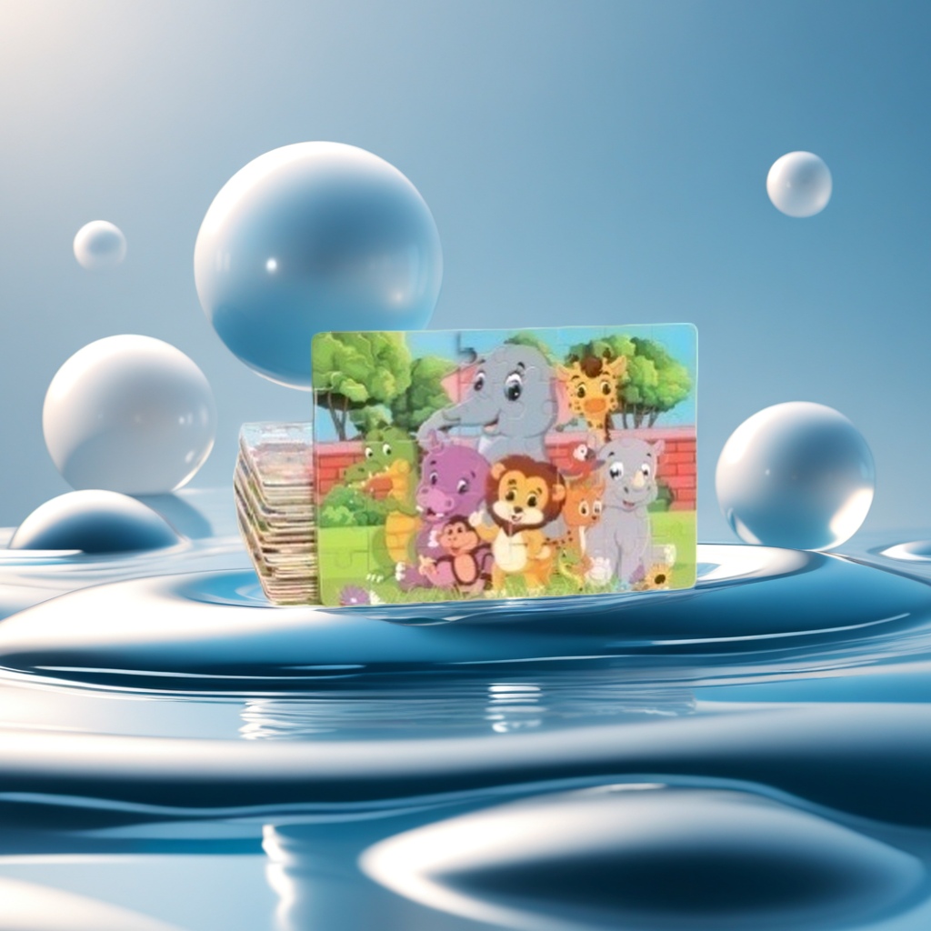 Colorful animal-themed jigsaw puzzles for children's early education are safe, non-toxic and feature rounded corners details Picture