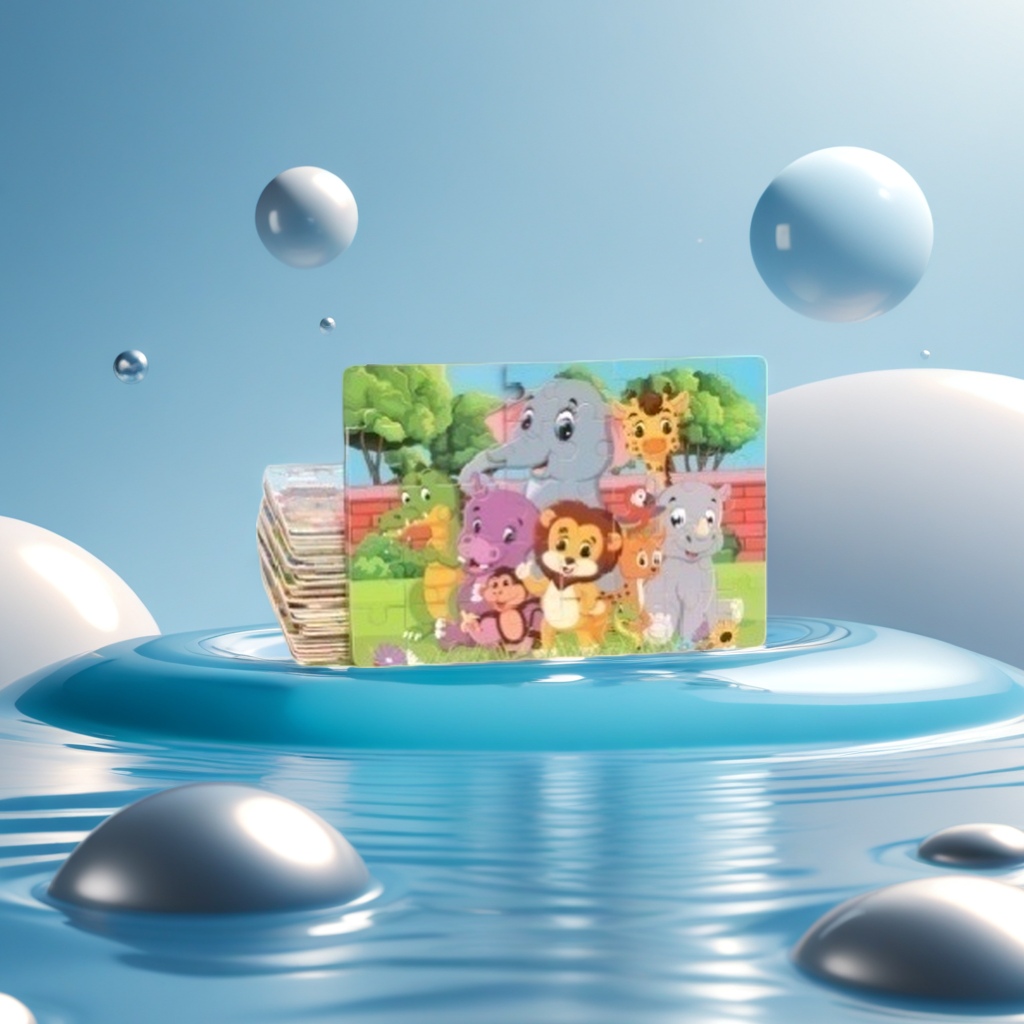 Colorful animal-themed jigsaw puzzles for children's early education are safe, non-toxic and feature rounded corners Application Scenario