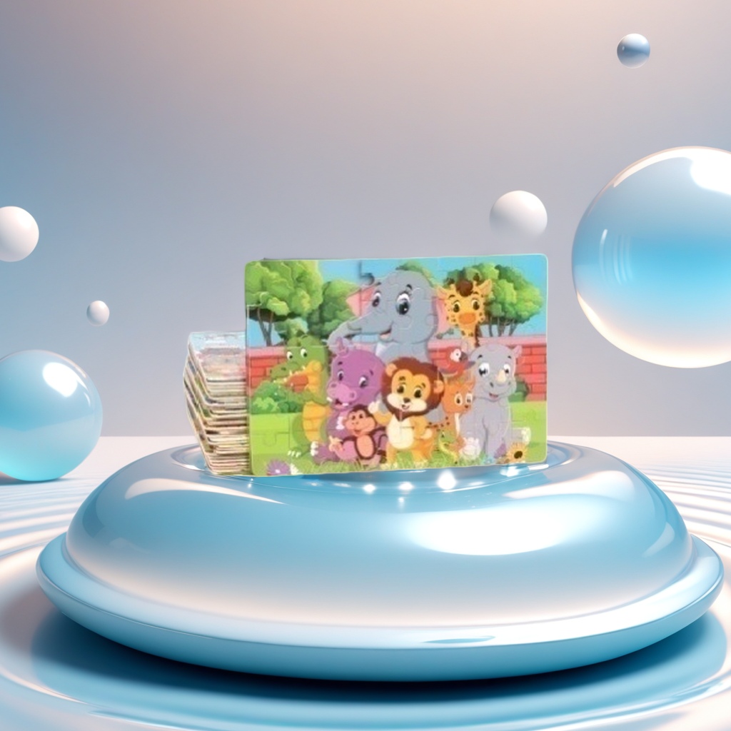 Colorful animal-themed jigsaw puzzles for children's early education are safe, non-toxic and feature rounded corners Specification image