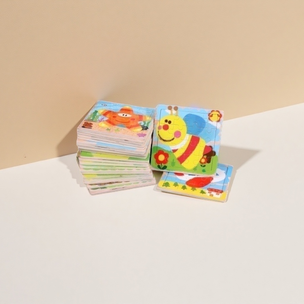 Colorful children's jigsaw puzzle toys, printed with eco-friendly ink, large particles, anti-swallowing, safe, suitable for 3 years old Specification image