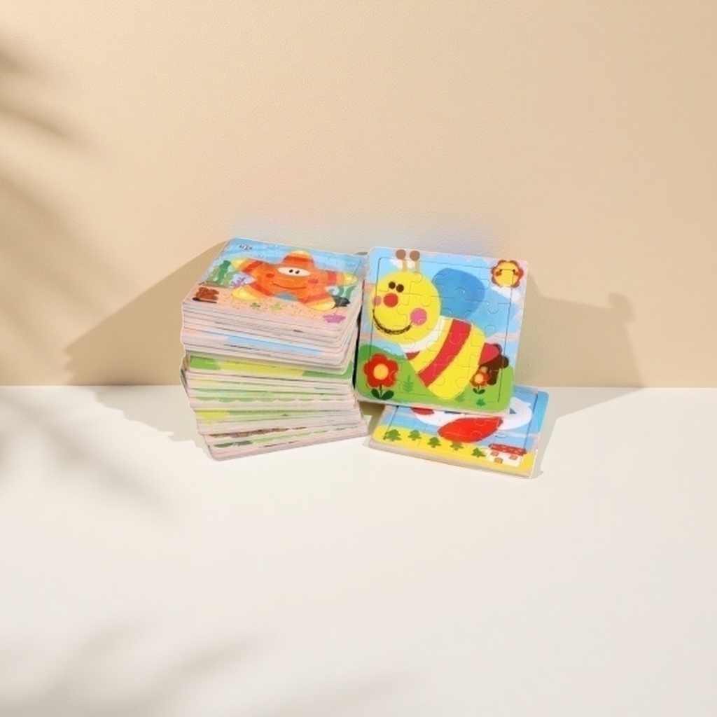 Colorful children's jigsaw puzzle toys, printed with eco-friendly ink, large particles, anti-swallowing, safe, suitable for 3 years old details Picture