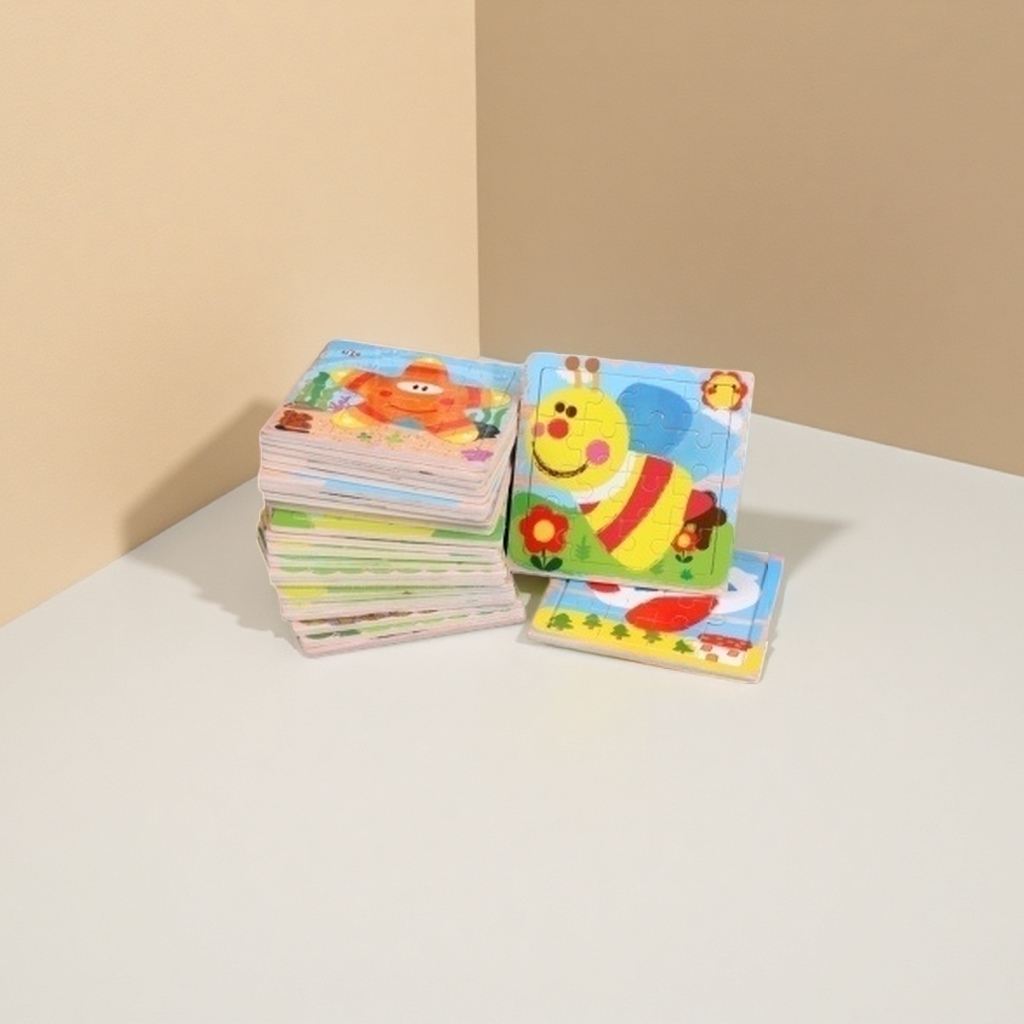 Colorful children's jigsaw puzzle toys, printed with eco-friendly ink, large particles, anti-swallowing, safe, suitable for 3 years old Application Scenario