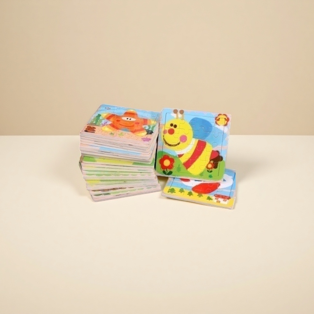 Colorful children's wooden jigsaw puzzle toys, 3D stereoscopic cognitive enlightenment, safe and environmentally friendly with rounded corners Specification image