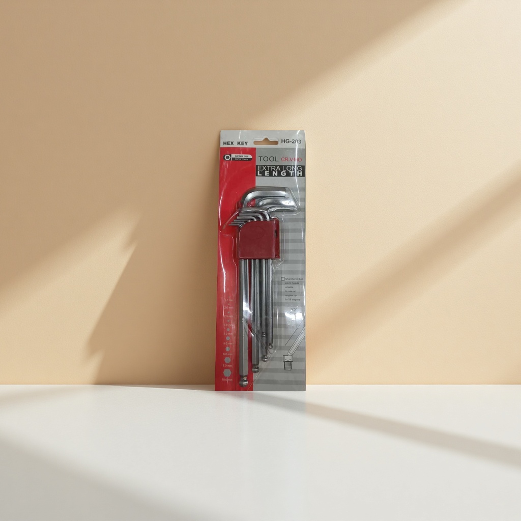 Red packaging extended hexagonal wrench set tool set, stable torque, multi-specification universal Specification image