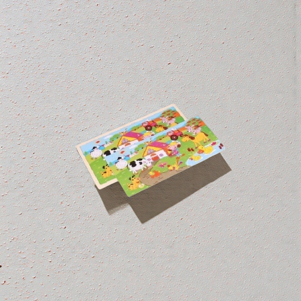 彩色农场主题拼图板 36片大颗粒木质益智玩具 家庭亲子互动 Specification image
