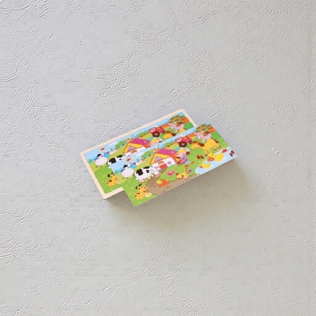 彩色农场主题拼图板 36片大颗粒木质益智玩具 家庭亲子互动 details Picture