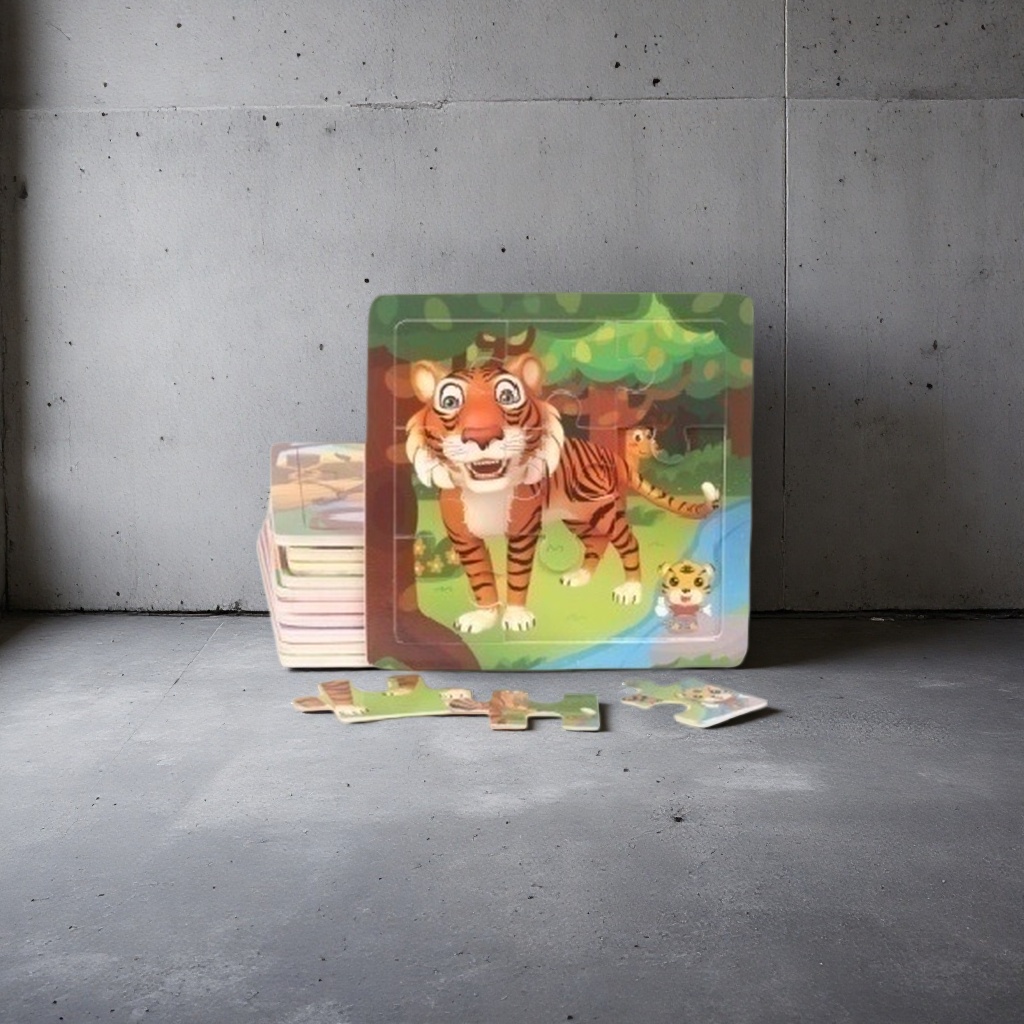 Colorful Tiger Creative Puzzle Parent-Child Interactive Game Set Family Entertainment and Educational toys Application Scenario