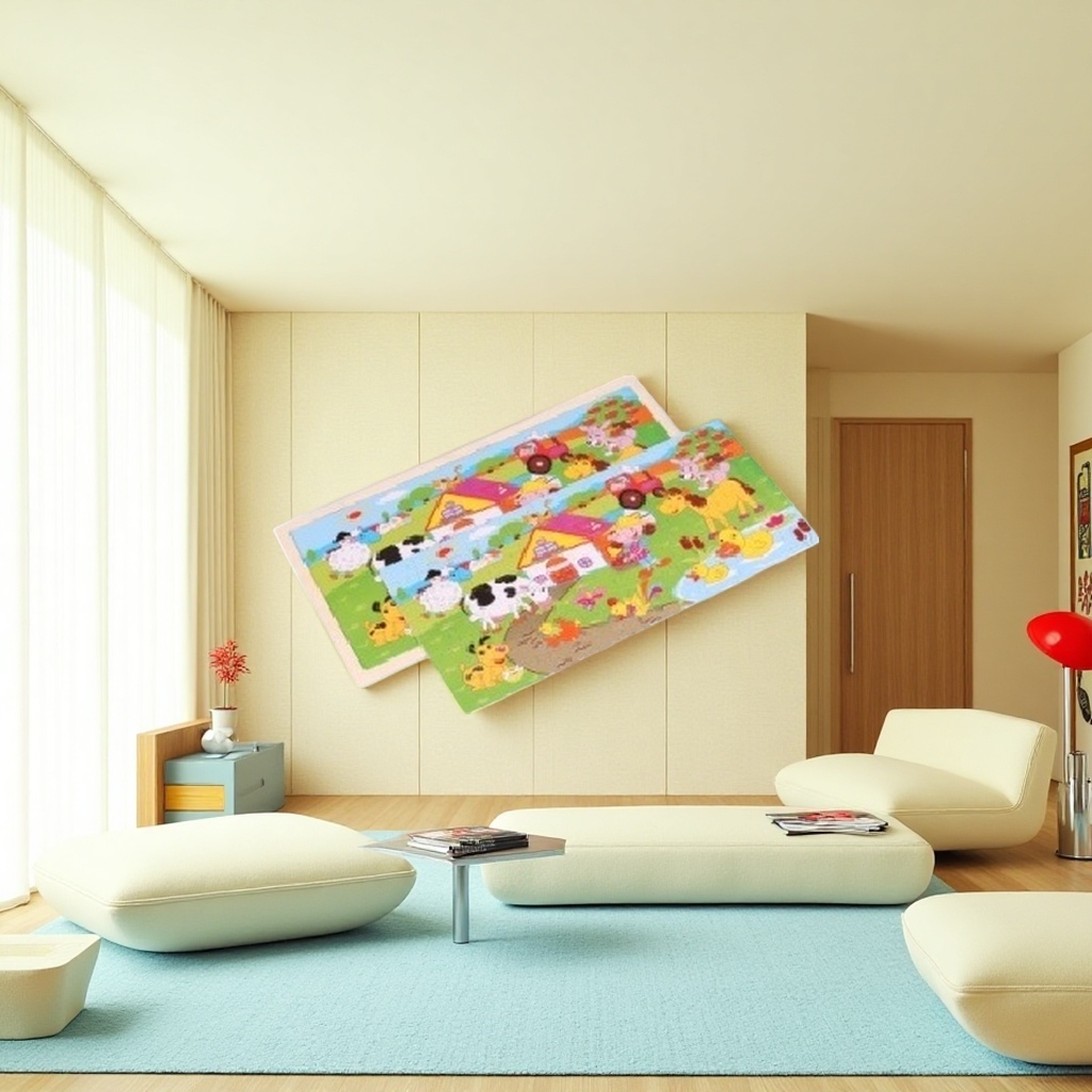 لوحات مزروعة بالألوان تحتوي على 36 لوحا تحتوي على صمغ (EVA) سميك للأطفال الصغار Specification image
