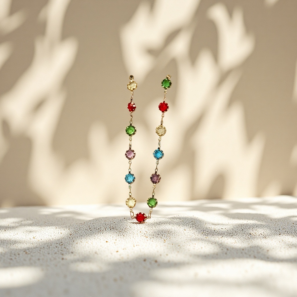 Colorful gemstone anklets, copper natural stone, light luxury, fashionable and versatile women's anklets are popular in Europe and America