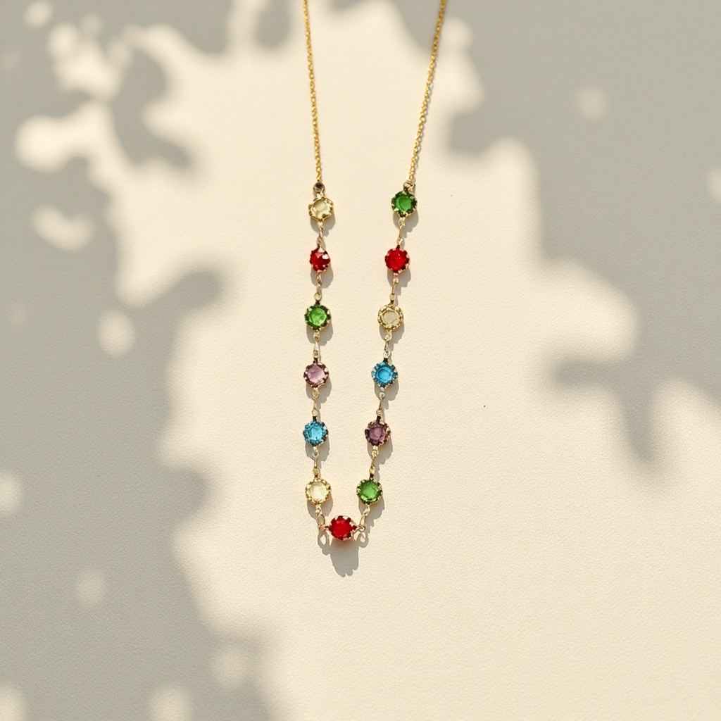 Colorful gemstone anklets, copper natural stone, light luxury, fashionable and versatile women's anklets are popular in Europe and America Specification image