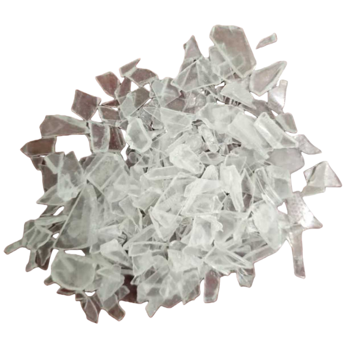Creative home decor with transparent fragments stacked on dark wooden surfaces Item Picture