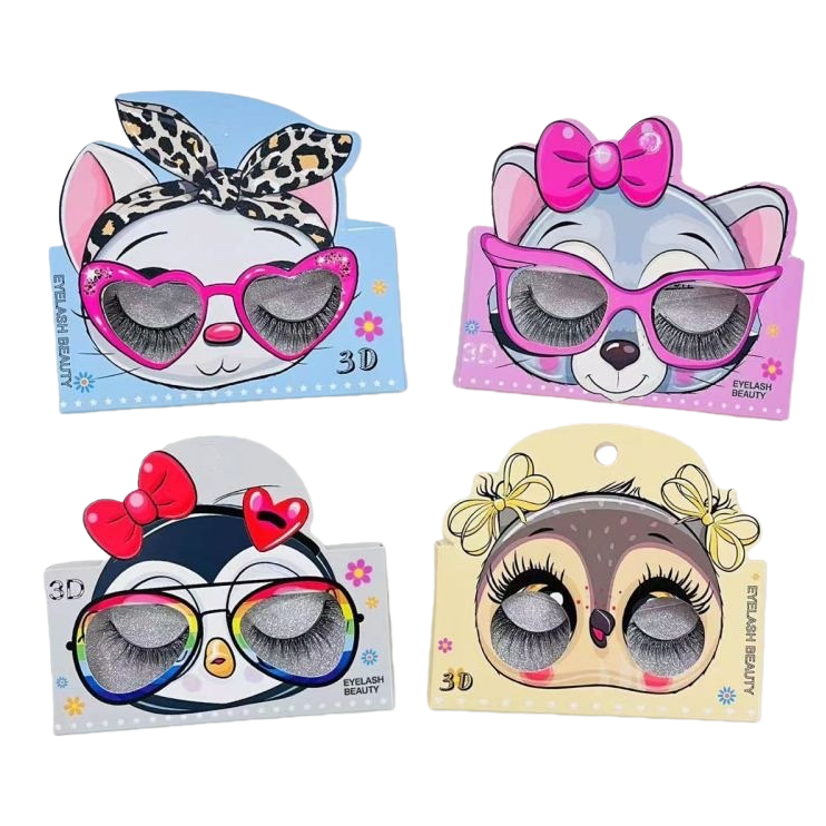 Special packaging box for false eyelashes in the shape of colorful cartoon animals Item Picture