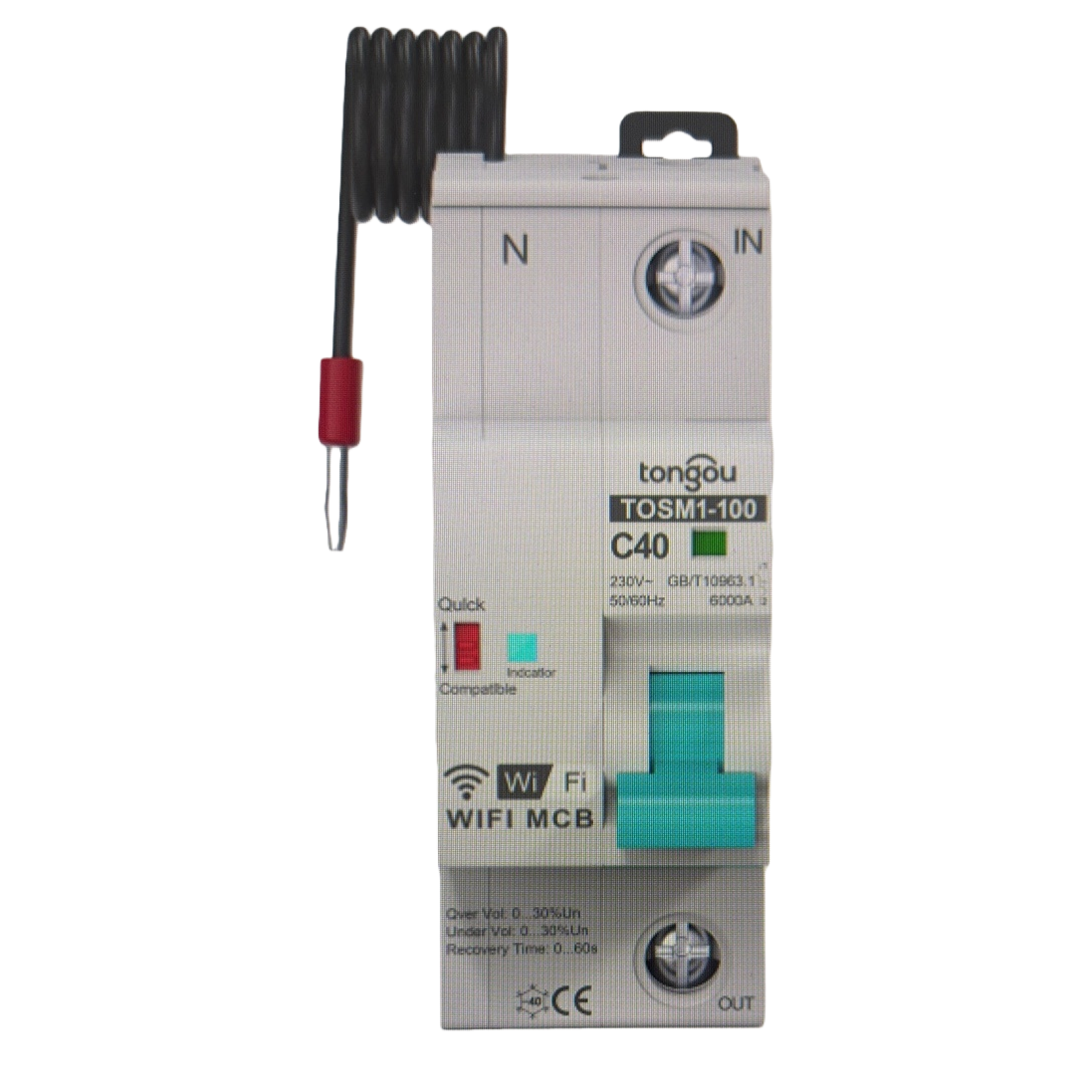 The white WiFi circuit breaker is intelligently remotely controlled for home overload protection, leakage power-off and automatic reset Item Picture