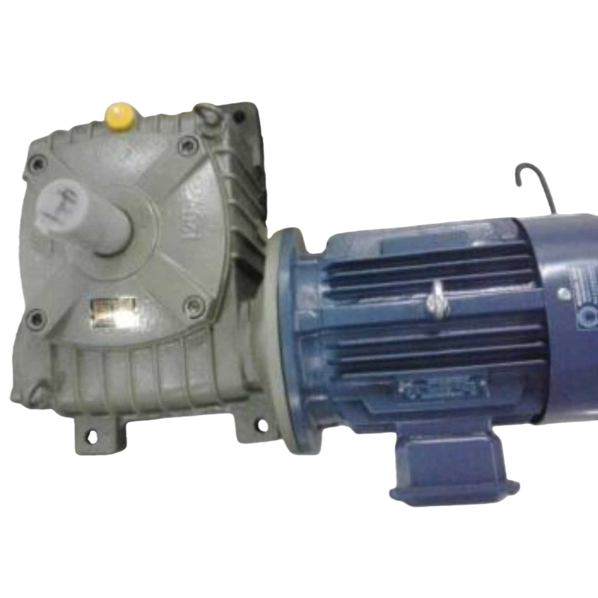 A grey reducer with a blue motor, a 220V industrial reducer motor combination Item Picture