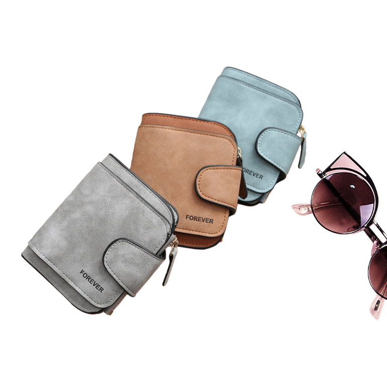 Three color-matched fashionable women's wallets are simple, versatile and lightweight for storage Item Picture