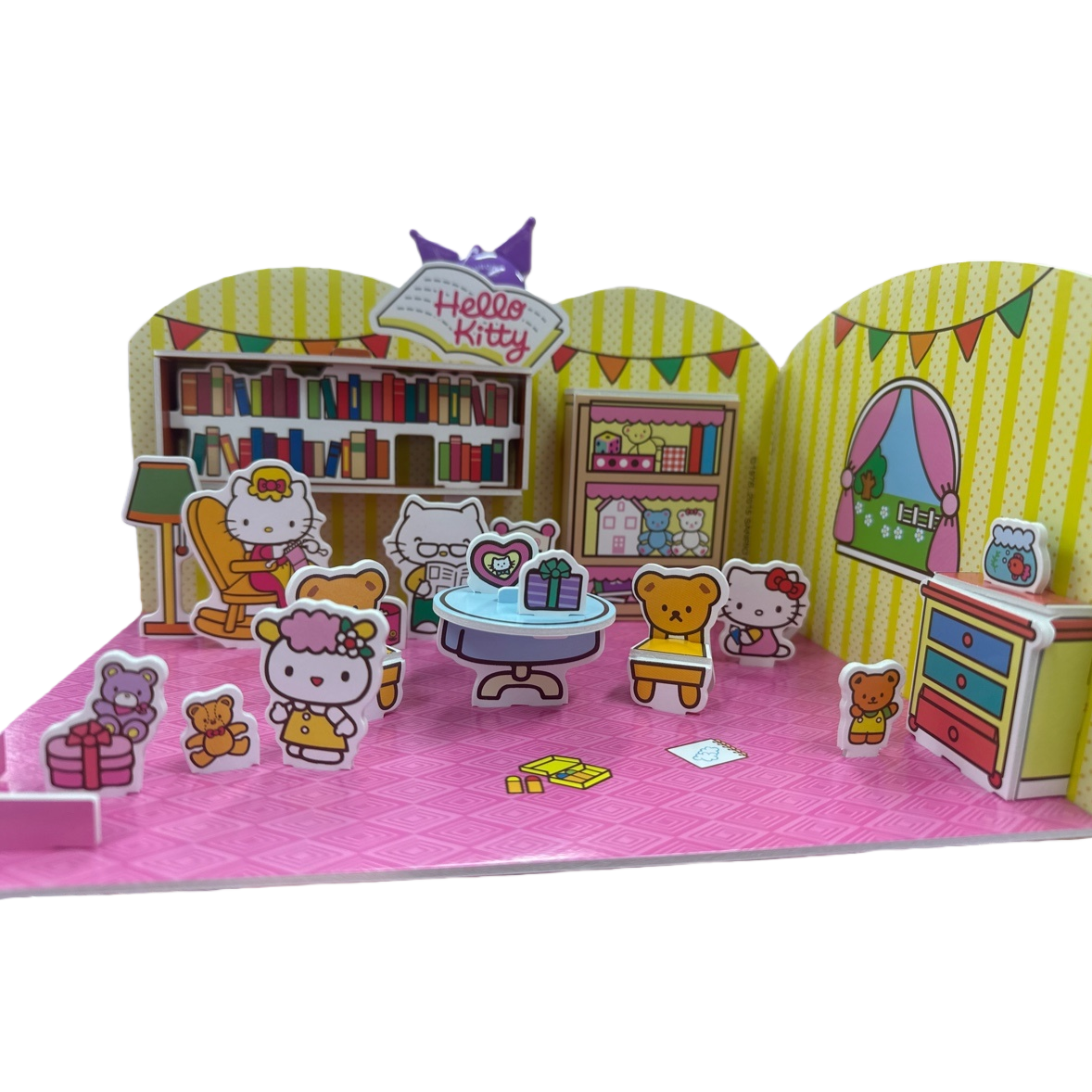 Colorful cartoon paper art toy house scene DIY handcrafted three-dimensional assembly set Item Picture