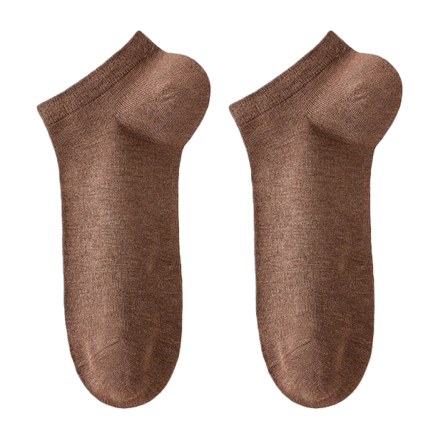 Brown bamboo fiber socks are breathable, moisture-absorbent and antibacterial, suitable for both men and women Item Picture