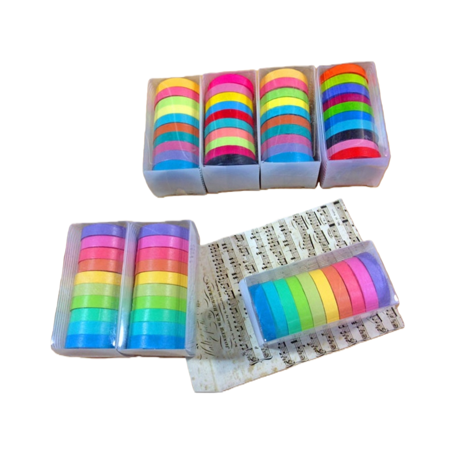 لفائف الشريط اللاصق الملونة متعددة الألوان مزيجا من الرسوم اليدوية والقرطاسية الإبداعية Item Picture