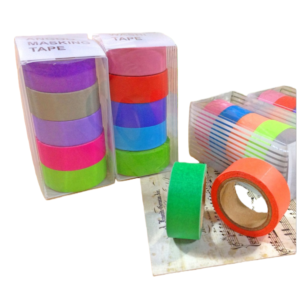 لوازم مدرسية مكتبية من شريط لاصق بالألوان مزخرف بدفتر اليد Item Picture