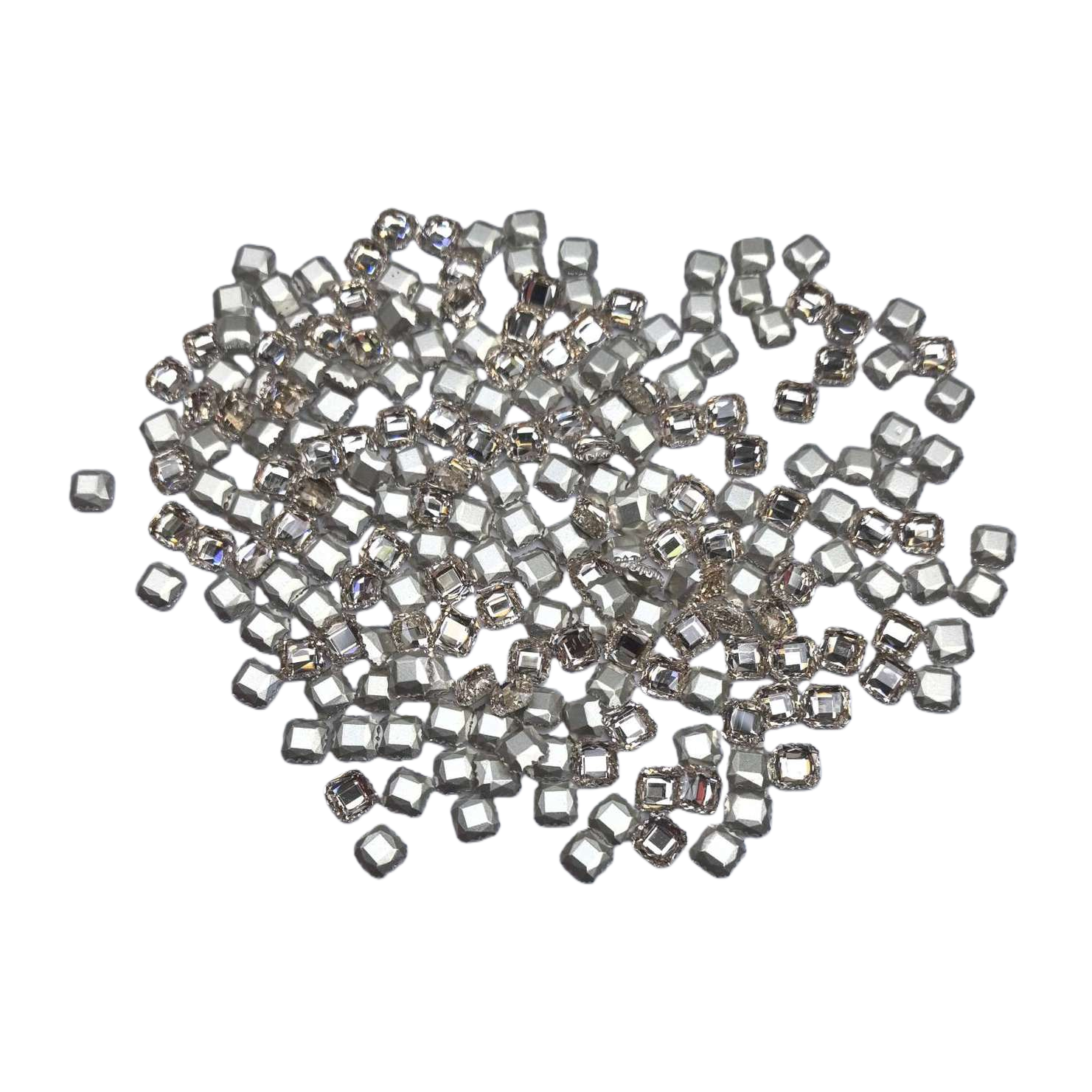 Silver square rhinestone jewelry accessories, DIY decorative materials Item Picture