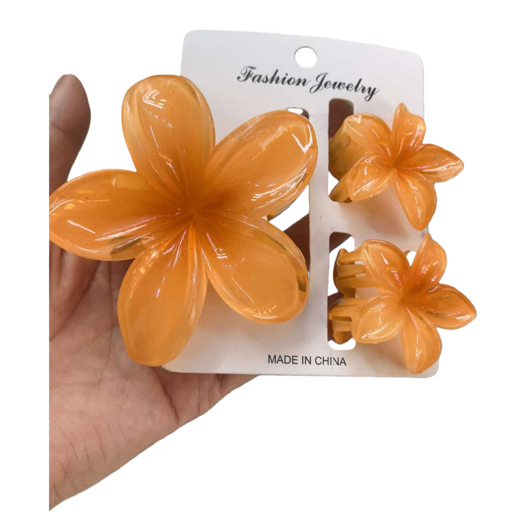 The orange flower hairpin is a sweet and cute Korean headpiece for women. It is fresh, simple and versatile Item Picture