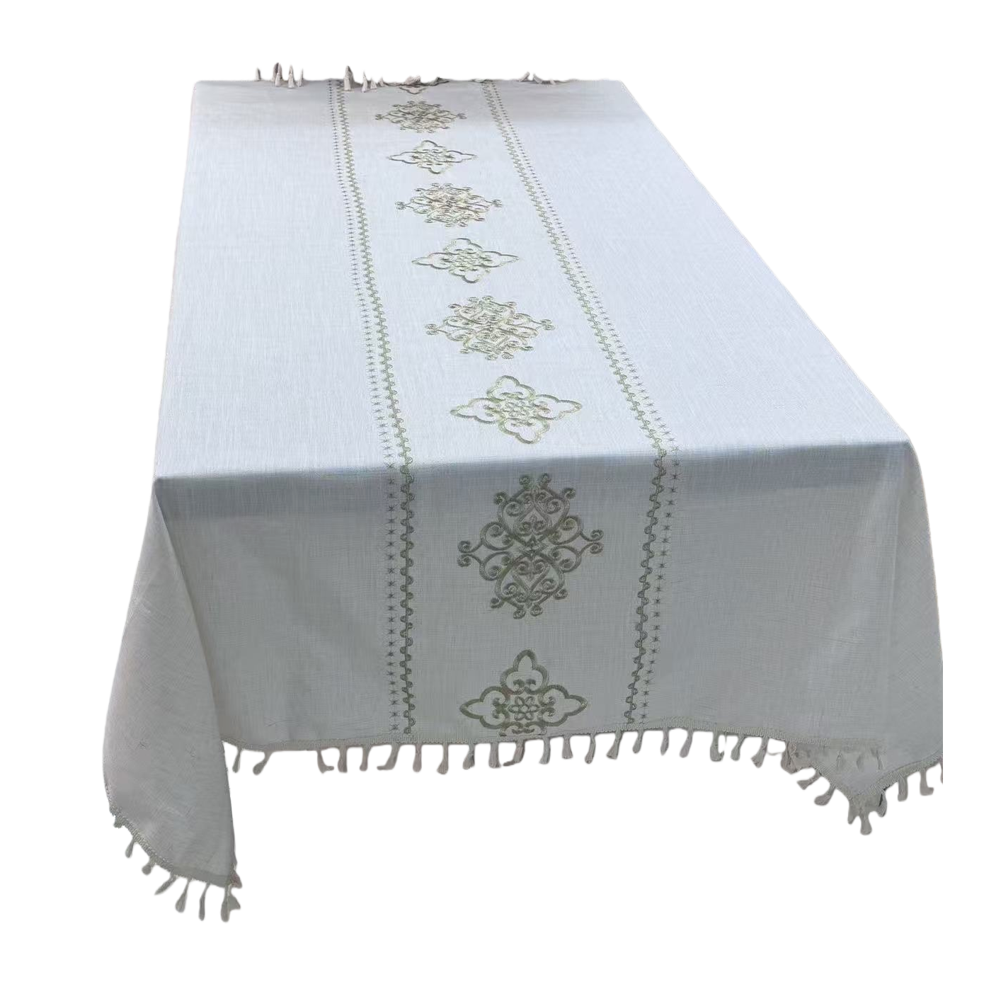 Thickened white tablecloth, anti-slip and waterproof PVC tablecloth, 140x220cm Item Picture