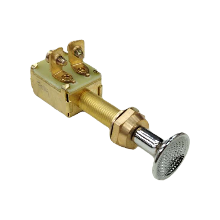 Factory direct sales of golden button switch, metal texture, waterproof and dustproof, household and industrial universal push-type contact switch Item Picture
