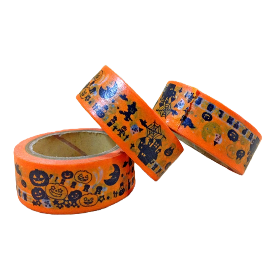 Orange Halloween-themed decorative tape roll Item Picture