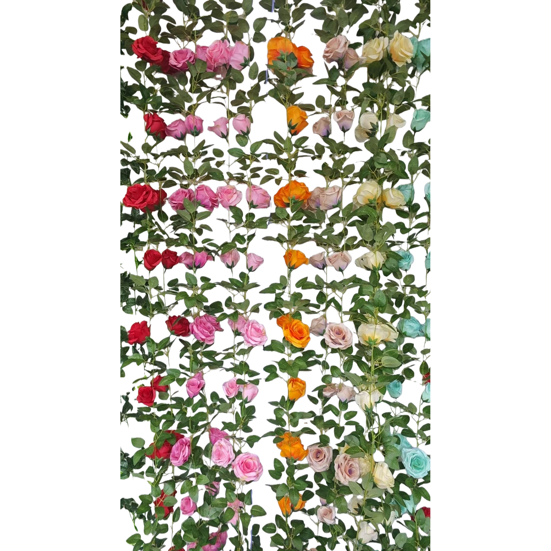 Colorful artificial rose vines and artificial vine decorations for home gardening Item Picture