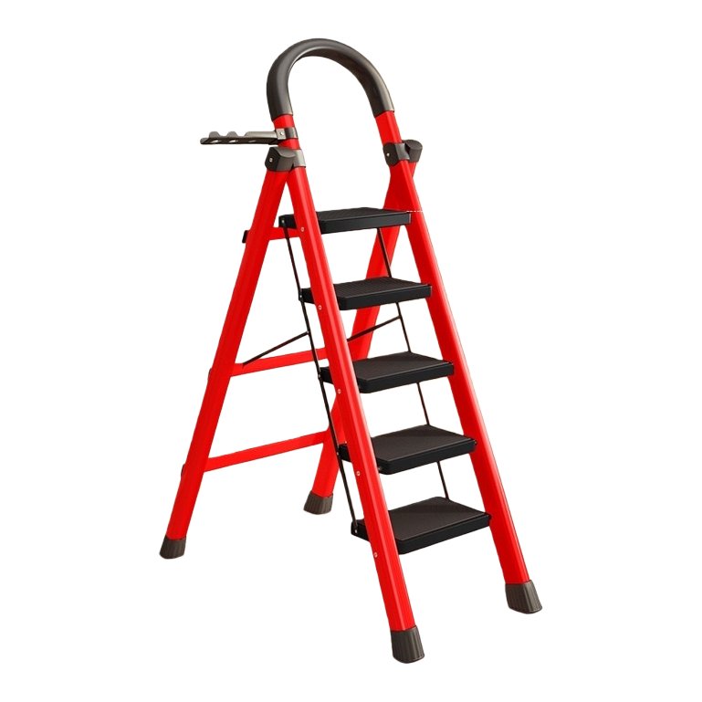 红色五步梯白底实物图