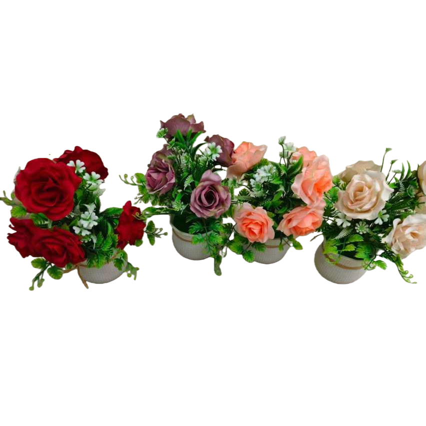 彩色仿真花盆栽 室内装饰摆件 仿真绿植家居园艺用品 Item Picture