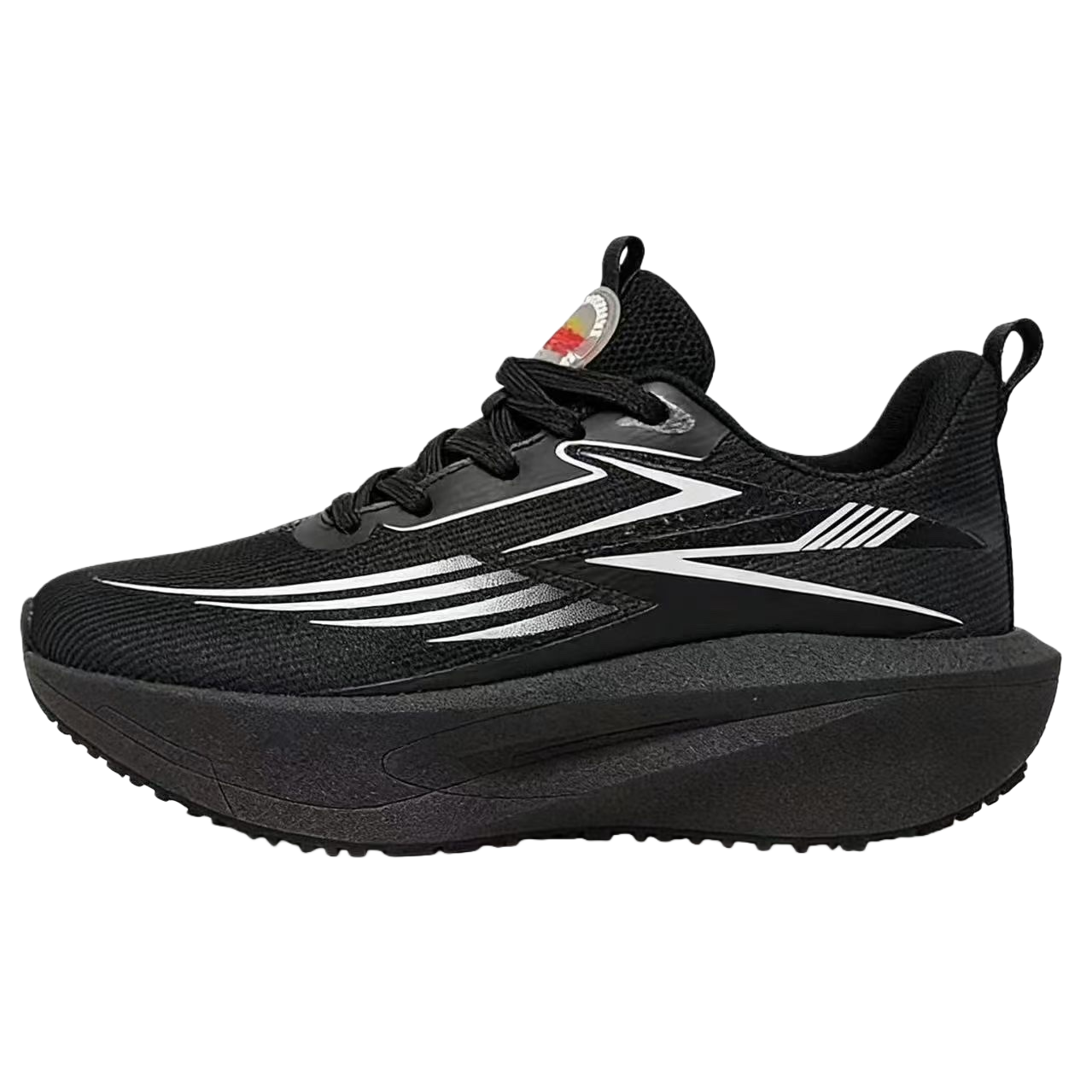 Black sports shoes for men, breathable, lightweight and shock-absorbing running shoes Application Scenario