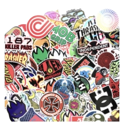 A creative DIY decorative sticker set with stacked colored stickers Item Picture