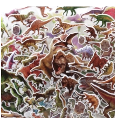 Colorful dinosaur sticker children's educational and creative handmade sticker set with multiple random designs Item Picture