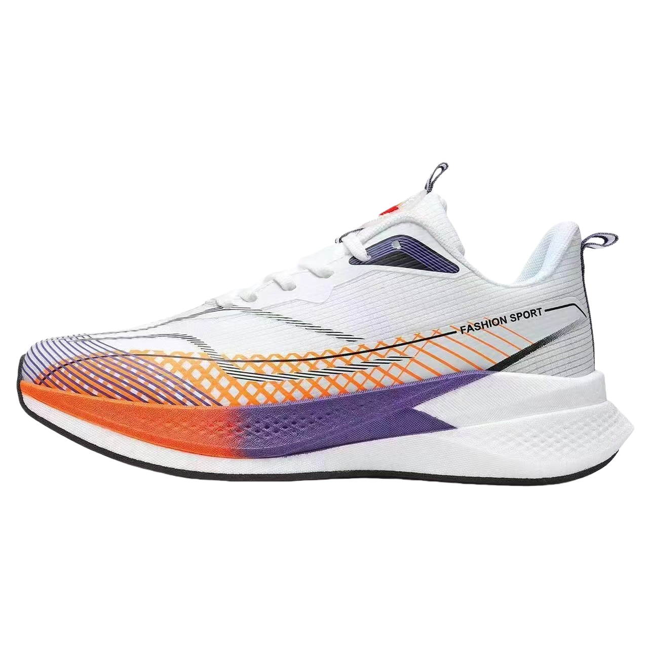 White, purple and orange gradient sports shoes, breathable, lightweight and shock-absorbing men's and women's casual running shoes Application Scenario