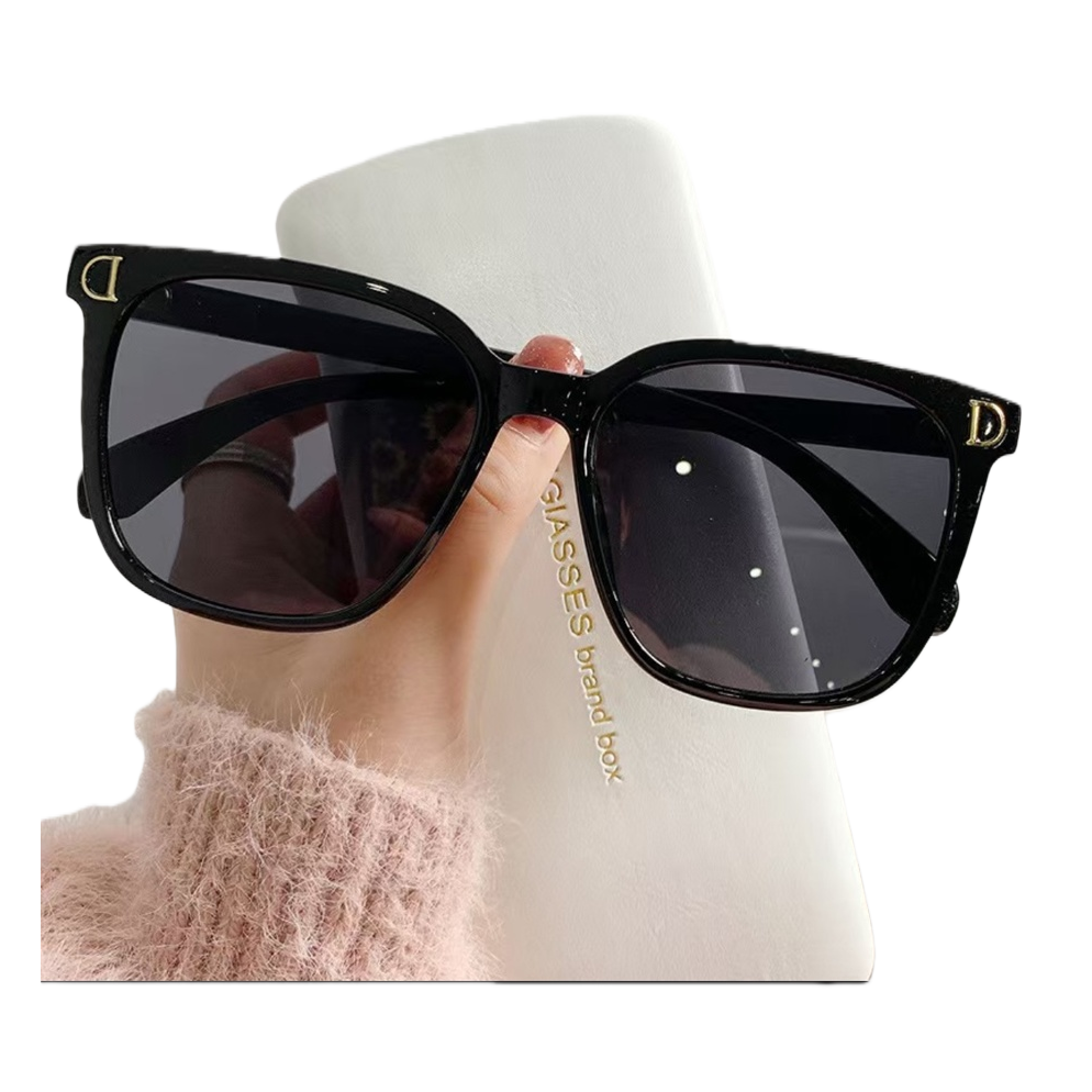 نظارات شمسية سوداء، نظارات شمسية موضة، نظارات شمسية، طراز Sunglasses للاستخدام العام للأشعة فوق البنفسجية لدى الرجال والنساء Item Picture
