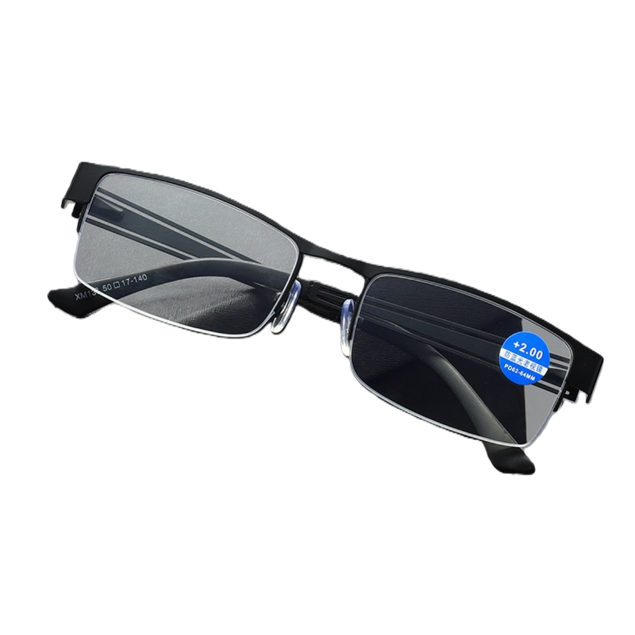 نظارات سوداء نصف إطارية مزودة بتجهيزات أنيقة وبسيطة Item Picture