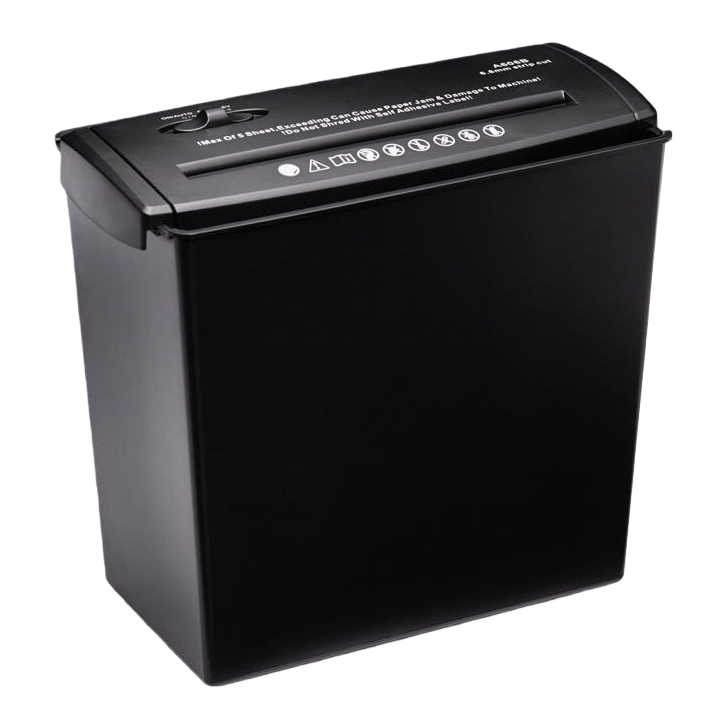 Black shredder, small, quiet and automatic paper feeding for home and office use, 20L Item Picture