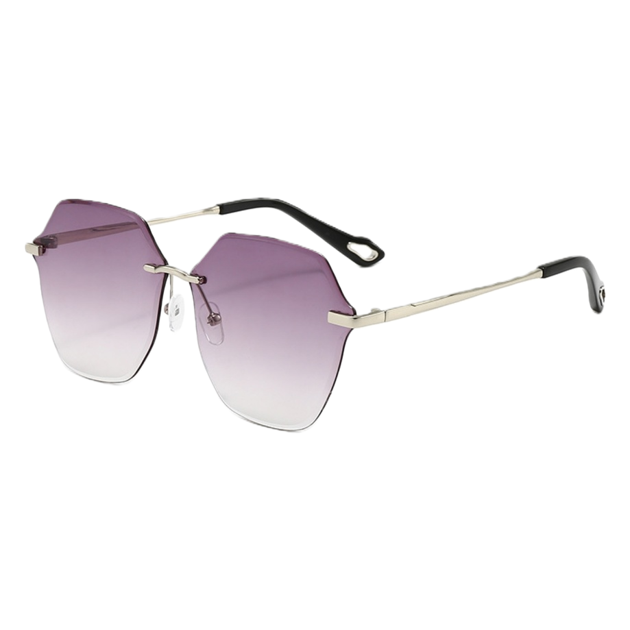 Purple gradient lens frameless sunglasses are fashionable, lightweight and UV-resistant Item Picture