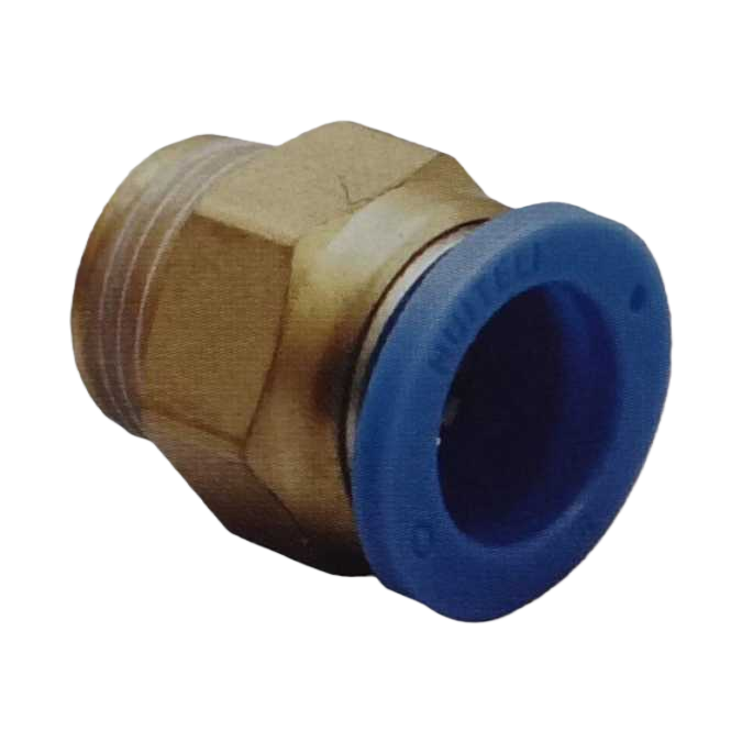 Universal corrosion-resistant water pipe fittings with golden threaded joints and blue sealing rings Item Picture